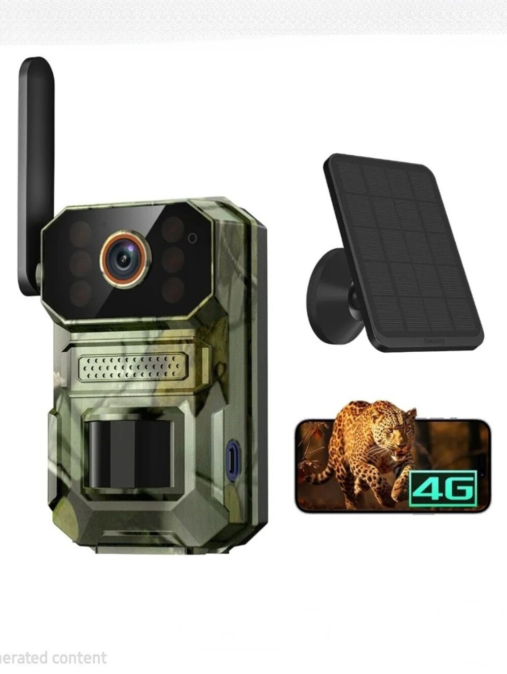 Hubposh 4G LTE Cellular Solar Security Camera